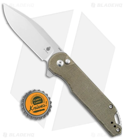 Kizer Vanguard Elstner Assassin XL Button Lock Knife Green Micarta (3.4" Satin) Kizer Vanguard Elstner Assassin XL Button Lock Knife Green Micarta (3.4" Satin) -Blade HQ Store Kizer Vanguard Elstner Assassin XL Button Lock Green Micarta Satin BHQ 169650 jr bottlecap