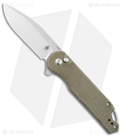 Kizer Vanguard Elstner Assassin XL Button Lock Knife Green Micarta (3.4" Satin) Kizer Vanguard Elstner Assassin XL Button Lock Knife Green Micarta (3.4" Satin) -Blade HQ Store Kizer Vanguard Elstner Assassin XL Button Lock Green Micarta Satin BHQ 169650 jr