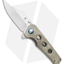 Kizer Vanguard Elstner Junges Liner Lock Knife Green Micarta (3" Satin) V3551N4