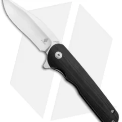 Kizer Vanguard Flashbang A1 Liner Lock Knife Black G-10 (3" Satin N690) V3454N1