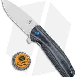 Kizer Vanguard Laconico Gemini Knife Black Micarta (3.1" Stonewash) V3471N4 -Blade HQ Store Kizer Vanguard Laconico Gemini Flipper Black Micarta SW BHQ 144092 jr bottlecap