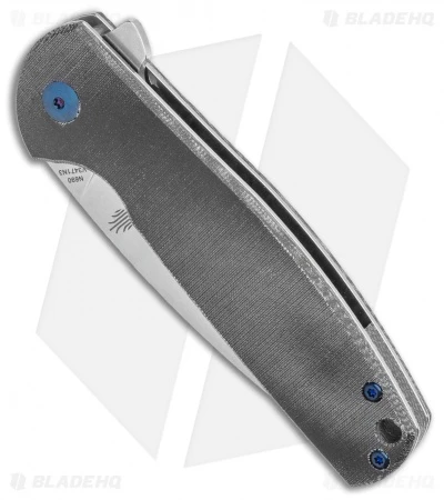 Kizer Vanguard Laconico Gemini Flipper Black Micarta (3.1" Stonewash) V3471N3 Kizer Vanguard Laconico Gemini Flipper Black Micarta (3.1" Stonewash) V3471N3 -Blade HQ Store Kizer Vanguard Laconico Gemini Flipper Micarta 3.1 Stonewash V3471N3 BHQ 117209 LS Spine