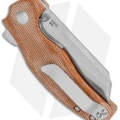 Kizer Vanguard Mini Sheepdog Knife Natural Micarta (2.6" Stonewash) -Blade HQ Store Kizer Vanguard Mini Sheepdog C01C LL Natural Micarta BHQ 117217 jr side