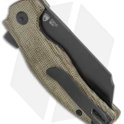 Kizer Vanguard Mini Sheepdog Knife Green Micarta (2.6" Black CPM-10V) 4 Kizer Vanguard Mini Sheepdog Knife Green Micarta (2.6" Black CPM-10V) -Blade HQ Store Kizer Vanguard Mini Sheepdog Green Micarta Black V3488EJ BHQ 117216 jr side