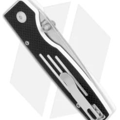 Kizer Vanguard Original Button Lock Knife Black/White G-10 (3" Satin 154CM) 4 Kizer Vanguard Original Button Lock Knife Black/White G-10 (3" Satin 154CM) -Blade HQ Store Kizer Vanguard Original Button Lock Black White G 10 Satin BHQ 175040 jr side