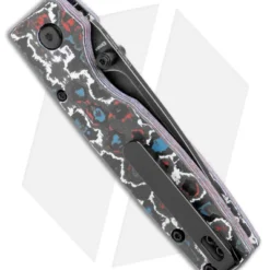 Kizer Vanguard Original Button Lock Knife FatCarbon (3" Black ELMAX) 4 Kizer Vanguard Original Button Lock Knife FatCarbon (3" Black ELMAX) -Blade HQ Store Kizer Vanguard Original Button Lock Blue Red White Fat Carbon Black SW BHQ 175938 jr side