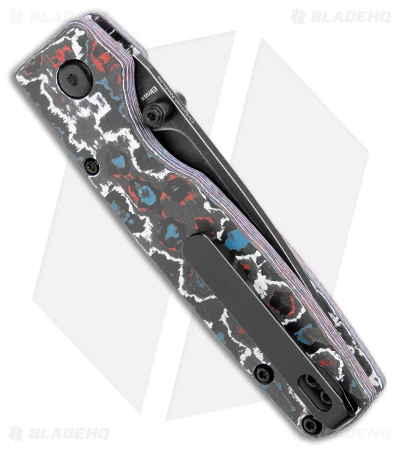 Kizer Vanguard Original Button Lock Knife FatCarbon (3" Black ELMAX) Kizer Vanguard Original Button Lock Knife FatCarbon (3" Black ELMAX) -Blade HQ Store Kizer Vanguard Original Button Lock Blue Red White Fat Carbon Black SW BHQ 175938 jr side