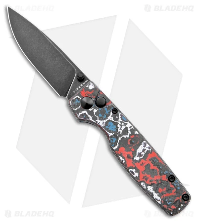 Kizer Vanguard Original Button Lock Knife FatCarbon (3" Black ELMAX) Kizer Vanguard Original Button Lock Knife FatCarbon (3" Black ELMAX) -Blade HQ Store Kizer Vanguard Original Button Lock Blue Red White Fat Carbon Black SW BHQ 175938 jr