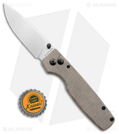 Kizer Vanguard Original XL Button Lock Knife Micarta (3" Satin 154CM) Kizer Vanguard Original XL Button Lock Knife Micarta (3" Satin 154CM) -Blade HQ Store Kizer Vanguard Original XL Button Lock Micarta Satin BHQ 175947 jr bottlecap
