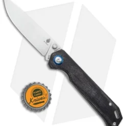 Kizer Azo Vanguard Series Begleiter Knife Black Micarta (3.5" Stonewash BD1N) -Blade HQ Store Kizer Vanguard Series Begleiter Black Micarta SW BHQ 117222 jr bottlecap