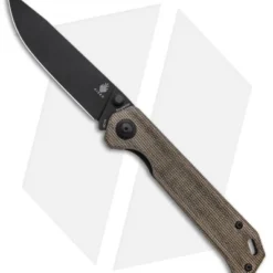Kizer Azo Vanguard Series Begleiter Knife Green Micarta (3.5" Black BD1N)