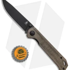 Kizer Azo Vanguard Series Begleiter Knife Green Micarta (3.5" Black BD1N) 5 Kizer Azo Vanguard Series Begleiter Knife Green Micarta (3.5" Black BD1N) -Blade HQ Store Kizer Vanguard Series Begleiter Green Micarta Black BHQ 117237 jr bottlecap