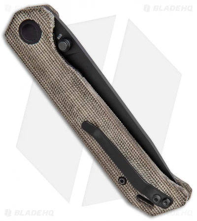 Kizer Azo Vanguard Series Begleiter Knife Green Micarta (3.5" Black BD1N) Kizer Azo Vanguard Series Begleiter Knife Green Micarta (3.5" Black BD1N) -Blade HQ Store Kizer Vanguard Series Begleiter Green Micarta Black BHQ 117237 jr side