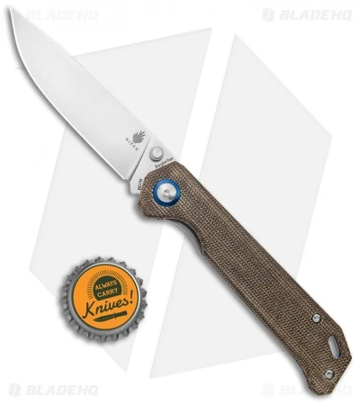 Kizer Azo Vanguard Series Begleiter Knife Green Micarta (3.5" Stonewash BD1N) Kizer Azo Vanguard Series Begleiter Knife Green Micarta (3.5" Stonewash BD1N) -Blade HQ Store Kizer Vanguard Series Begleiter Green Micarta SW BHQ 117235 jr bottlecap