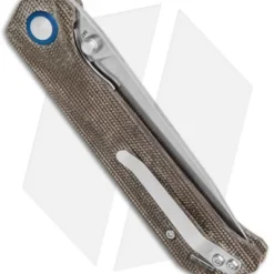 Kizer Azo Vanguard Series Begleiter Knife Green Micarta (3.5" Stonewash BD1N) 4 Kizer Azo Vanguard Series Begleiter Knife Green Micarta (3.5" Stonewash BD1N) -Blade HQ Store Kizer Vanguard Series Begleiter Green Micarta SW BHQ 117235 jr side