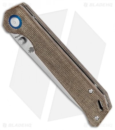 Kizer Azo Vanguard Series Begleiter Knife Green Micarta (3.5" Stonewash BD1N) Kizer Azo Vanguard Series Begleiter Knife Green Micarta (3.5" Stonewash BD1N) -Blade HQ Store Kizer Vanguard Series Begleiter Green Micarta SW BHQ 117235 jr spine