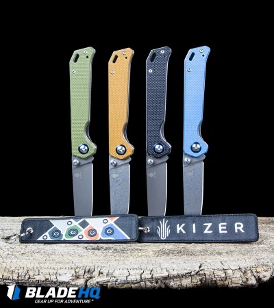 Kizer Azo Vanguard Series Begleiter Knife Green G-10 (3.5" Gray) V4458A2 Kizer Azo Vanguard Series Begleiter Knife Green G-10 (3.5" Gray) V4458A2 -Blade HQ Store Kizer Vanguard Series Begleiter Knife G 10 BHQ34056 kp wood black flight tag web