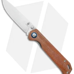 Kizer Azo Vanguard Series Begleiter Knife Natural Micarta (3.5" Stonewash BD1N)