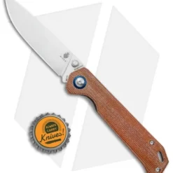 Kizer Azo Vanguard Series Begleiter Knife Natural Micarta (3.5" Stonewash BD1N) -Blade HQ Store Kizer Vanguard Series Begleiter Natural Micarta SW BHQ 117228 jr bottlecap