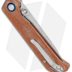 Kizer Azo Vanguard Series Begleiter Knife Natural Micarta (3.5" Stonewash BD1N) -Blade HQ Store Kizer Vanguard Series Begleiter Natural Micarta SW BHQ 117228 jr side