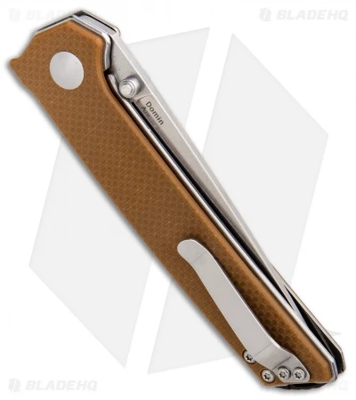 Kizer Vanguard Series Domin Liner Lock Knife Brown G-10 (3.5" Stonewash) V4516A4 Kizer Vanguard Series Domin Liner Lock Knife Brown G-10 (3.5" Stonewash) V4516A4 -Blade HQ Store Kizer Vanguard Series Domin Brown G10 SW BHQ 84645 er side