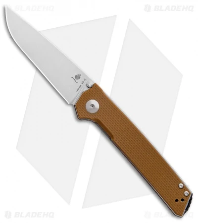 Kizer Vanguard Series Domin Liner Lock Knife Brown G-10 (3.5" Stonewash) V4516A4 Kizer Vanguard Series Domin Liner Lock Knife Brown G-10 (3.5" Stonewash) V4516A4 -Blade HQ Store Kizer Vanguard Series Domin Brown G10 SW BHQ 84645 er