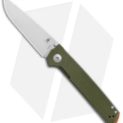 Kizer Vanguard Series Domin Liner Lock Knife Green G-10 (3.5" Stonewash) V4516A2