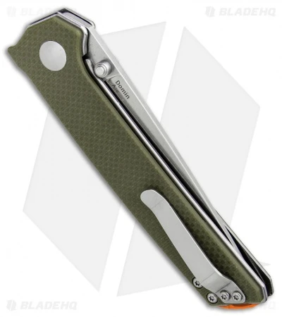 Kizer Vanguard Series Domin Liner Lock Knife Green G-10 (3.5" Stonewash) V4516A2 Kizer Vanguard Series Domin Liner Lock Knife Green G-10 (3.5" Stonewash) V4516A2 -Blade HQ Store Kizer Vanguard Series Domin Green G10 SW BHQ 84643 er side