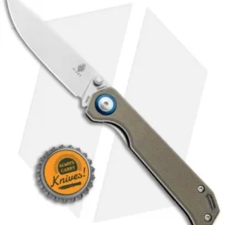 Kizer Azo Vanguard Series Mini Begleiter Knife Tan G-10 (2.8" Stonewash) -Blade HQ Store Kizer Vanguard Series Mini Begleiter Tan SW V3458C3 BHQ 95482 jr bottlecap