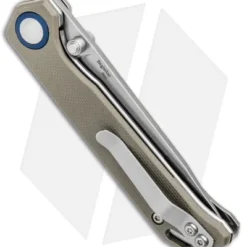 Kizer Azo Vanguard Series Mini Begleiter Knife Tan G-10 (2.8" Stonewash) -Blade HQ Store Kizer Vanguard Series Mini Begleiter Tan SW V3458C3 BHQ 95482 jr side