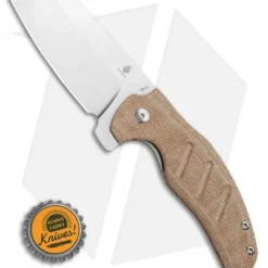 Kizer Vanguard Sheepdog Liner Lock Knife Natural Micarta (3.2" Stonewash) -Blade HQ Store Kizer Vanguard Sheepdog C01C Liner Lock Natural Micarta 3.2 SW V4488E2 BHQ 115937 LS Bottlecap