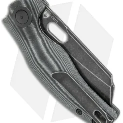 Kizer Vanguard C01C Sheepdog Thumb Hole Knife Black Micarta (3.25" Black SW) -Blade HQ Store Kizer Vanguard Sheepdog LL Thumb Hole Black Micarta Black BHQ 121895 jr side