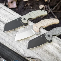 Kizer Vanguard Sheepdog Liner Lock Knife Natural Micarta (3.2" Stonewash) -Blade HQ Store Kizer Vanguard Sheepdog Liner Lock Knife Black Micarta Black V4488E6 BHQ 115942 kp wood web