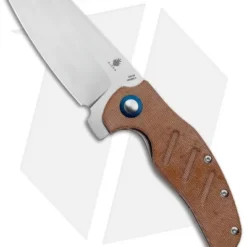 Kizer Vanguard Sheepdog XL C01C Liner Lock Knife Brown Micarta (4" Satin)