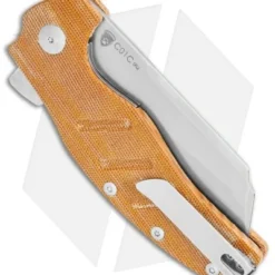 Kizer Vanguard Sheepdog XL C01C Liner Lock Knife Natural Micarta (4" SW) 4 Kizer Vanguard Sheepdog XL C01C Liner Lock Knife Natural Micarta (4" SW) -Blade HQ Store Kizer Vanguard Sheepdog XL C01C LL Natural Micarta SW BHQ 118480 jr side