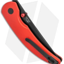 Kizer Swaggs Chili Pepper Button Lock Knife Red G-10 (3" Black) V3601C1 -Blade HQ Store Kizer Vanguard Swaggs Chilli Pepper Button Lock Red G 10 Black BHQ 145741 jr side