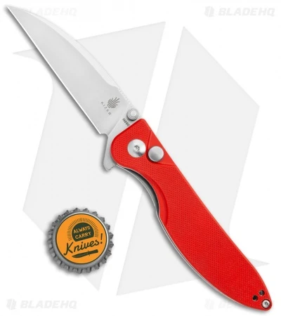 Kizer Vanguard Swaggs Swayback Button Lock Knife Red G-10 (3" Stonewash) V3566N3 Kizer Vanguard Swaggs Swayback Button Lock Knife Red G-10 (3" Stonewash) V3566N3 -Blade HQ Store Kizer Vanguard Swaggs Swayback Red G 10 V3566N3 BHQ 118809 jr bottlecap