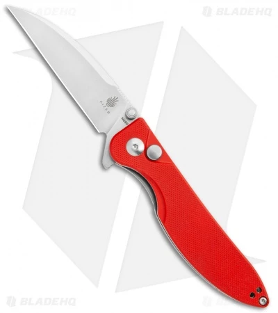 Kizer Vanguard Swaggs Swayback Button Lock Knife Red G-10 (3" Stonewash) V3566N3 Kizer Vanguard Swaggs Swayback Button Lock Knife Red G-10 (3" Stonewash) V3566N3 -Blade HQ Store Kizer Vanguard Swaggs Swayback Red G 10 V3566N3 BHQ 118809 jr