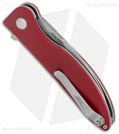 Kizer Swaggs Swayback Button Lock Knife Red Micarta (3" Stonewash) V3566N4 Kizer Swaggs Swayback Button Lock Knife Red Micarta (3" Stonewash) V3566N4 -Blade HQ Store Kizer Vanguard Swaggs Swayback Red Micarta SW V3566N4 BHQ 126630 jr side