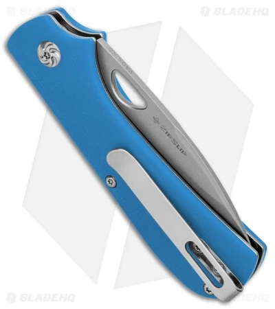 Kizer Vanguard Vagnino Zipslip Slipjoint Knife Blue G-10 (2.8" Stonewash) Kizer Vanguard Vagnino Zipslip Slipjoint Knife Blue G-10 (2.8" Stonewash) -Blade HQ Store Kizer Vanguard Vagnino Zipslip SJ Blue G 10 SW V3507N3 BHQ 97806 jr side