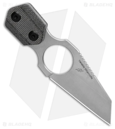 Kizer Variable Wharncliffe Fixed Blade Knife Black Micarta (3.43" Satin) 1052A1 Kizer Variable Wharncliffe Fixed Blade Knife Black Micarta (3.43" Satin) 1052A1 -Blade HQ Store Kizer Variable Wharncliffe Fixed Blade Knife Black Micarta 3in Satin BHQ 180477 td spine