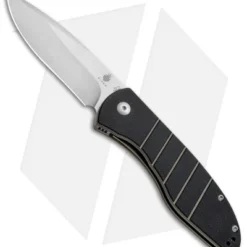 Kizer Vanguard Velox 2 Liner Lock Flipper Knife Black G-10 (3.4" Satin) V4478A1