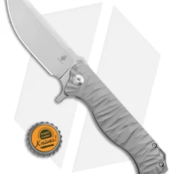 Kizer Vindicator Frame Lock Knife Textured Titanium (3.50" Stonewash) Ki4522 -Blade HQ Store Kizer Vindicator FL Textured Ti SW Ki4522 BHQ 85508 jr bottlecap