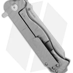 Kizer Vindicator Frame Lock Knife Textured Titanium (3.50" Stonewash) Ki4522 -Blade HQ Store Kizer Vindicator FL Textured Ti SW Ki4522 BHQ 85508 jr side