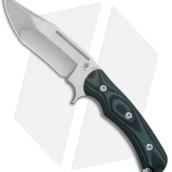 Kizer Willumsen Super Bad Recurve Bowie Fixed Blk/Grn G-10 (4.75" SW) Ki1015A2
