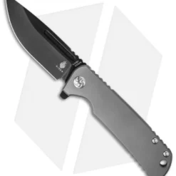 Kizer Pinkerton Escort Flipper Knife Titanium (3.5" Black) Ki4481