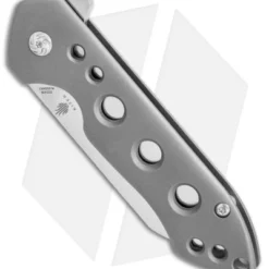 Kizer Degnan Guru Flipper Knife Titanium W/ Holes (3" Satin) Ki3504K1 -Blade HQ Store kizer guru milled flipper ti Ki3504K1 jr spine