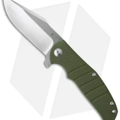 Kizer Vanguard Laconico Intrepid Flipper Green G-10 Knife (3.625" Satin) V4468A2