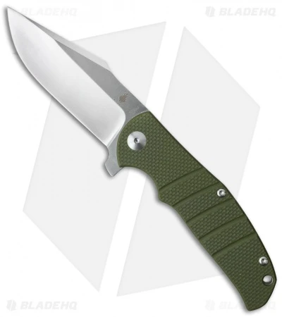 Kizer Vanguard Laconico Intrepid Flipper Green G-10 Knife (3.625" Satin) V4468A2 Kizer Vanguard Laconico Intrepid Flipper Green G-10 Knife (3.625" Satin) V4468A2 -Blade HQ Store kizer intrepid a2 cm