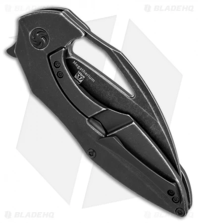 Kizer Isham Megatherium Flipper Knife Titanium (3.6" Black SW) Ki4502A2 Kizer Isham Megatherium Flipper Knife Titanium (3.6" Black SW) Ki4502A2 -Blade HQ Store kizer isham megatherium blackwash Ki4502A2 BHQ 70971 dl side
